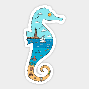 Seahorse Nature Sticker